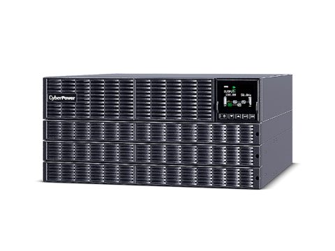 Источник бесперебойного питания, CyberPower, OLS6KERT5U, Мощность 6000ВА/6000Вт, OLS-серия, On-Line, Стоечный 5U, Color LCD/ Smart/USB/RS232/EPO/Сухие контакты/Parallel card/Cloud Card/Ручной байпасс, AVR: 110-300В, Вых: 4xIEC C13/4хIEC C19/Клеммная колодка, АКБ: 12В/7Ач*20 шт, Чёрный