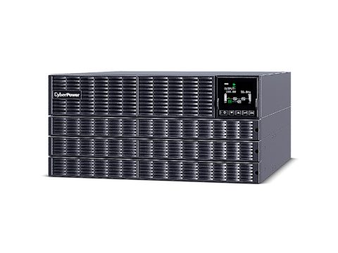 Источник бесперебойного питания, CyberPower, OLS10KERT5U, Мощность 10000ВА/10000Вт, OLS-серия, On-Line, Стоечный 5U, Color LCD/ Smart/USB/RS232/EPO/Сухие контакты/Parallel card/Cloud Card/Ручной байпасс, AVR: 110-300В, Вых: 4xIEC C13/4хIEC C19/Клеммная колодка, АКБ: 12В/9Ач*20 шт, Чёрный