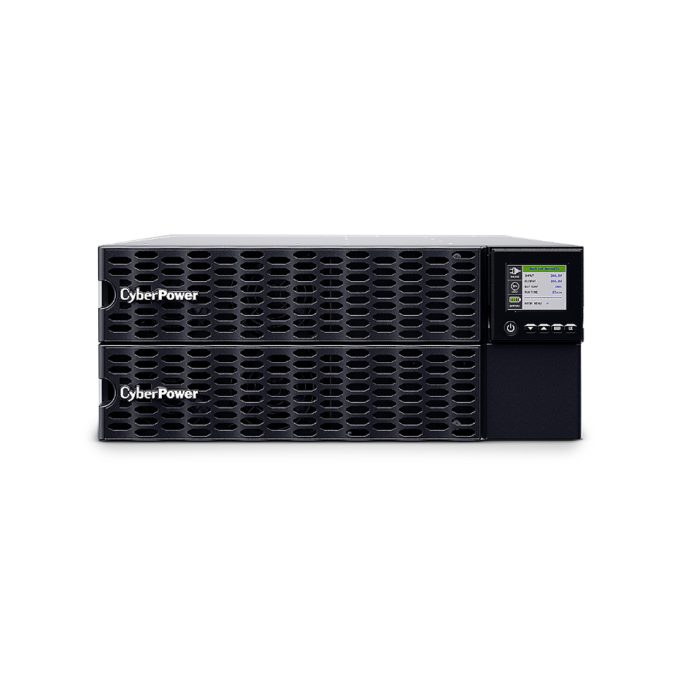 Источник бесперебойного питания, CyberPower, OL8KERTHD, Мощность 8000ВА/8000Вт, OLHD-серия, On-Line, Стоечный 4U, Color LCD/RMCARD205/HID USB/RJ11/RJ45/RS232+Сухие контакты/EPO/BMS, AVR: 200-240В, Вых: 6xIEC C13/4хIEC C19/Клеммная колодка, АКБ 12В/9Ач*16 шт, Чёрный