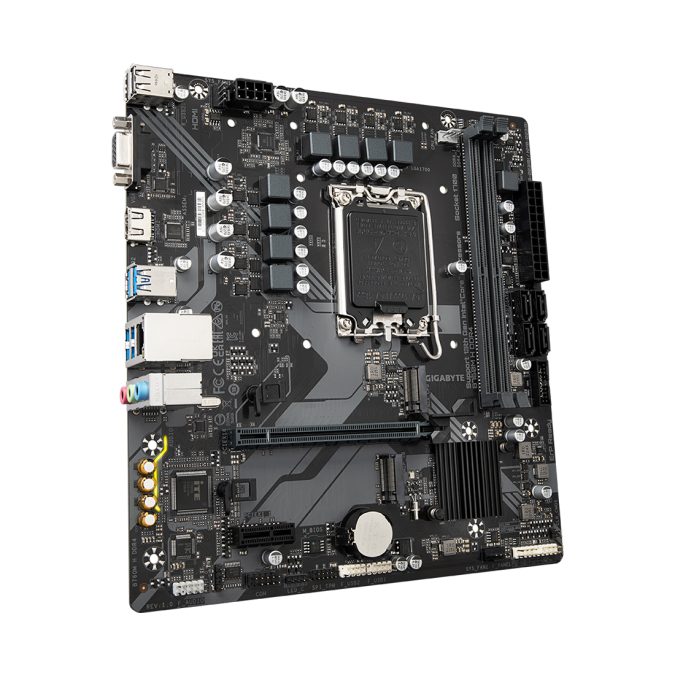 Материнская плата, Gigabyte, B760M H DDR4 (4719331854645), LGA1700, iB760, 2xDDR4 2666/2933/3000/3200, 4xSATA3, 2xM.2 (PCI-E 4.0x4/x2), Raid, 1xD-Sub, 1xHDMI, 1xPCI-Ex16, 1xPCI-Ex1, mATX