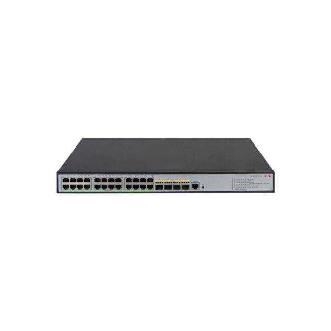 Коммутатор, H3C, LS5120V3-28P-PWR-LI-GL Switch, Управляемый L3, 24 порта 10/100/1000M (PoE 240Вт, 802.3af/at), 4 порта 1000M SFP, AC 100~240 В, -5°C ~ +50°C, стоечный
