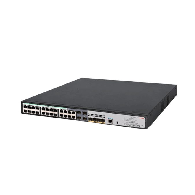 Коммутатор, H3C, LS5120V3-28S-HPWR-LI-GL Switch, Управляемый L3, 24 порта 10/100/1000M (PoE 370Вт, 802.3af/at), 4 порта combo SFP/RJ45 1000M, 4 порта SFP+ 10G, AC 100~240 В, -5°C ~ +50°C, стоечный