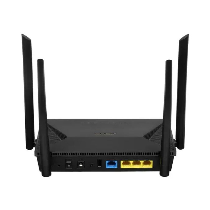 Сетевой маршрутизатор со встроенной беспроводной точкой доступа, ASUS, RT-AX1800U, 802.11/n/ac/ax, AX1800, 1 порт 10/100/1000M WAN, 3 порта 10/100/1000M LAN, 1 порт USB3.2