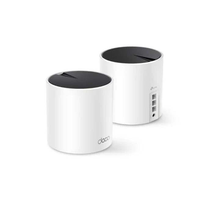 Беспроводная MESH-система Wi-Fi, TP-Link, Deco X55(2-pack), 2,4 ГГц/5 ГГц, 802.11a/b/g/n/ac/ax, AX3000, WI-FI 6, 3 порта 10/100/1000M WAN/LAN, 2 модуля в комплекте