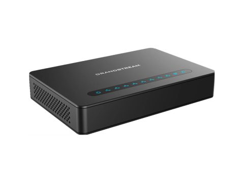 Телефонный адаптер, Grandstream, HT818, VoIP-шлюз, аналоговый FXS-шлюз, 8xFXS RJ11, 2xGE, SIP, NAT, T.38, 2 SIP-профиля