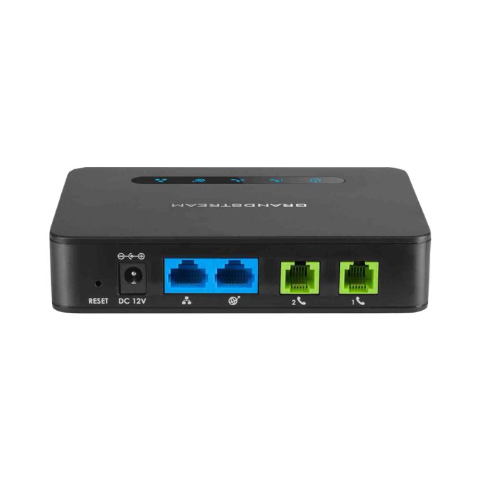 Телефонный адаптер, Grandstream, HT813, VoIP-шлюз, аналоговый FXS/FXO-шлюз, 1xFXS RJ11, 1xFXO RJ11, 2xFE, SIP, NAT, T.38, Lifeline