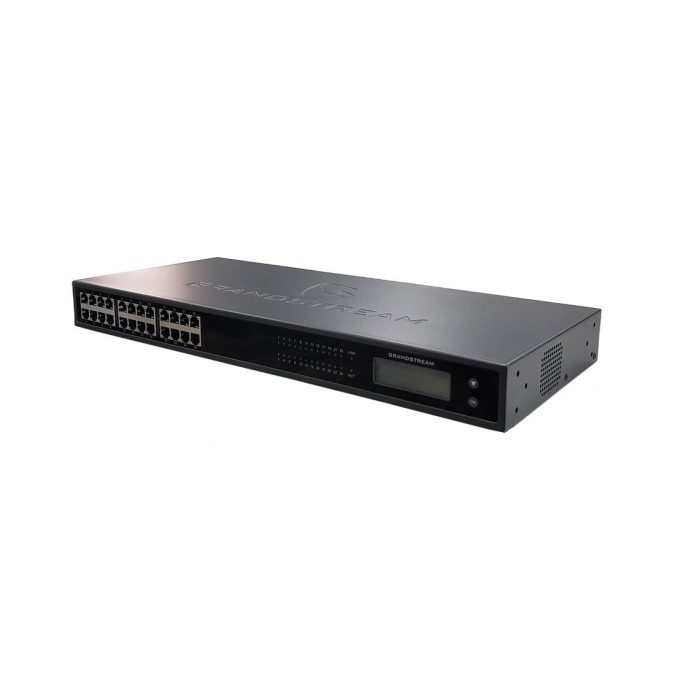 VoIP шлюз, Grandstream, GXW4224, 24xFXS RJ11, SIP, 1xGE, 4 SIP-профиля, T.38 Fax, Telco RJ21, TLS/SRTP/HTTPS, 1U
