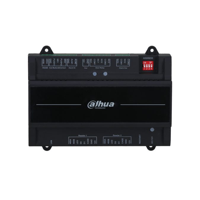 Контроллер доступа, Dahua, DHI-ASC2202B-S, для 2 дверей и 1 направления, RS-485 и Wiegand, стандартный POE и 12 В