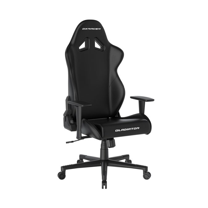 Игровое компьютерное кресло, DX Racer, GC/LGN23LTC/N, Gladiator series, Рекомендуемый рост: до 190 см, Рекомендуемый вес: до 115 кг, Эко-кожа, Угол наклона до 135°, 3D подлокотники, Нейлоновая основа кресла, Механизм качания: топ-ган, Черный