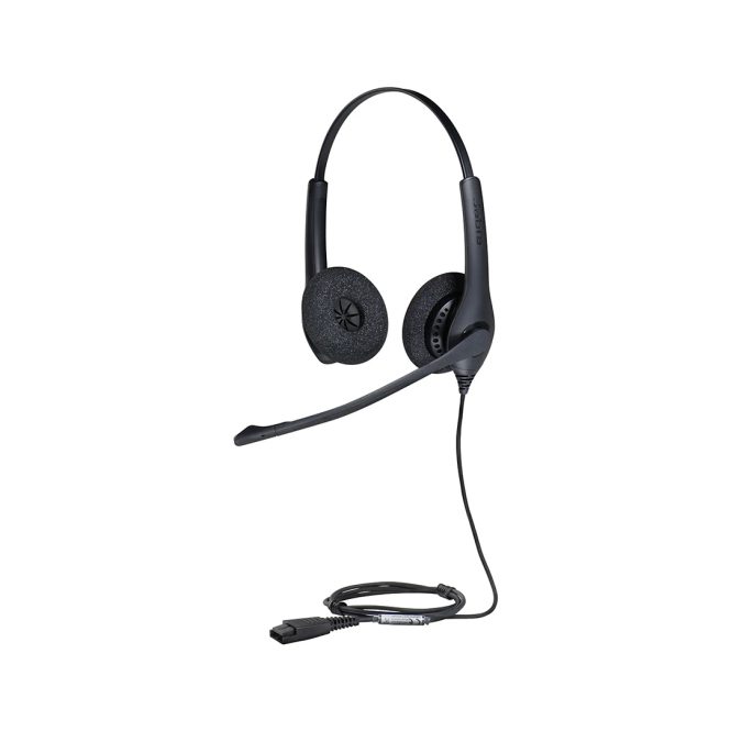 Гарнитура, Jabra, 1519-0154, Гарнитура Jabra BIZ 1500 Duo Duo QD EMEA, Проводная, Микрофон с шумоподавлением NC, Защита PeakStop, накладные