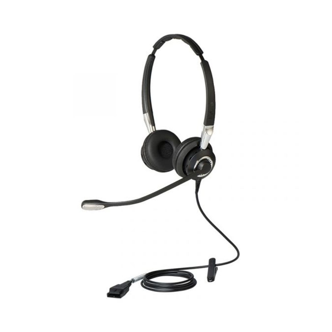 Гарнитура, Jabra, 2409-820-204, Jabra BIZ 2400 II Duo QD, Проводная, Шумоподавление, два динамика, накладные, Искусственная кожа
