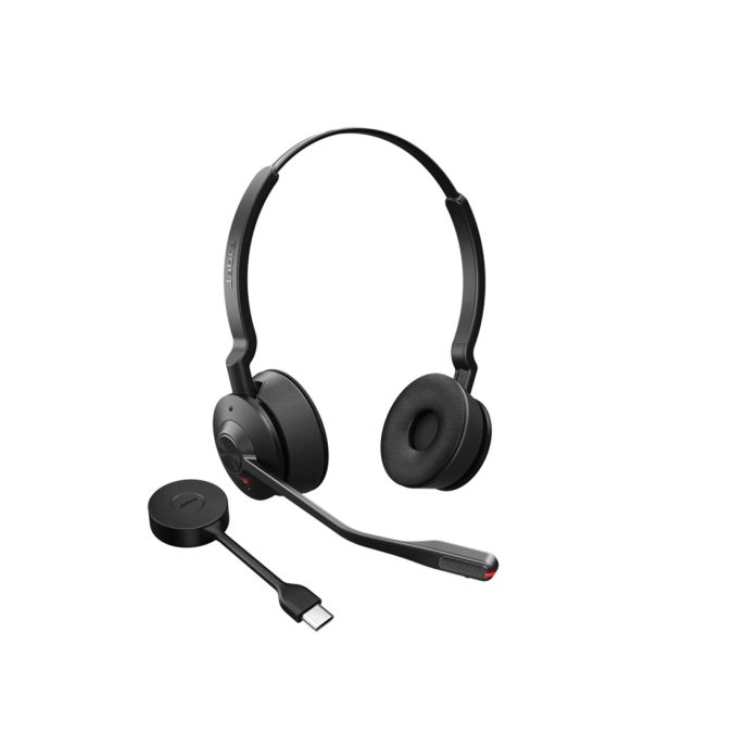Гарнитура, Jabra, 9559-450-111, Jabra Engage 55 MS Stereo USB-A, EMEA, радиус действия Беспроводная связи 150 м, защита слуха Safetone 2.0, Микрофон с шумоподавлением, Уровень безопасности DECT C