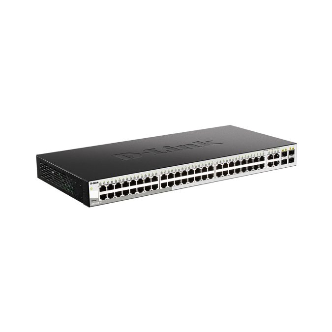 Коммутатор, D-Link, DGS-1210-52/F3A, Управляемый L2, 48 портов 10/100/1000Base-T, 4 комбо-порта 100/1000Base-T/SFP, Стоечный