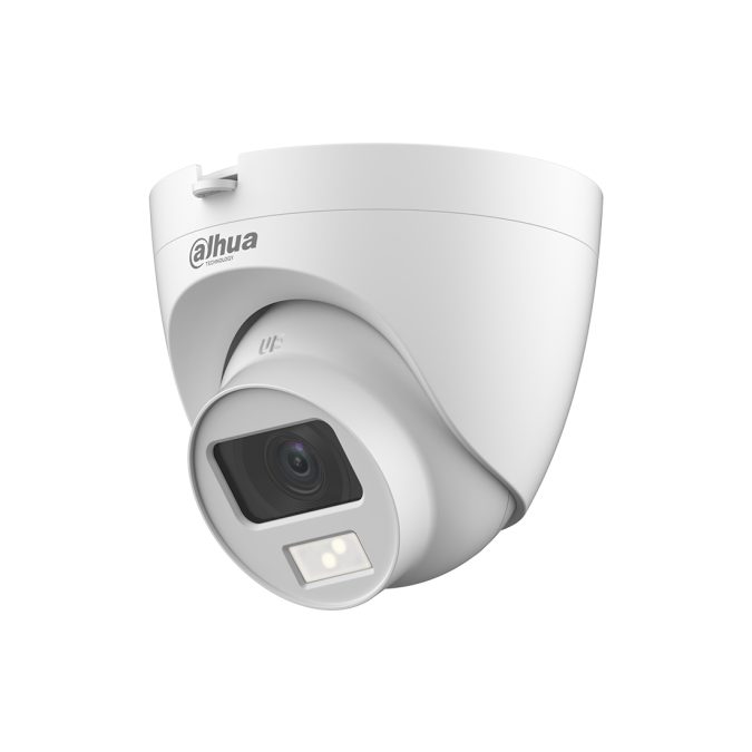 HDCVI видеокамера, Dahua, DH-HAC-HDW1200CLQP-IL-A-0280B, купольная, 2 Мп, интеллектуальная камера с двойным светом
