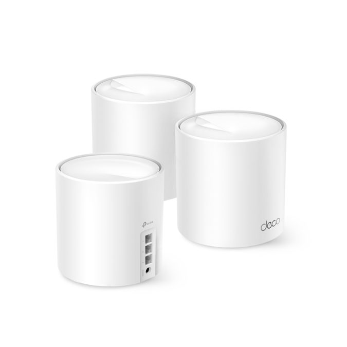 Беспроводная MESH-система Wi-Fi, TP-Link, Deco X50(3-pack), AX3000, Wi-Fi 6, 2,4 ГГц/5 ГГц, 802.11a/b/g/n/ac/ax, 3 порта 10/100/1000M WAN/LAN, 3 модуля в комплекте