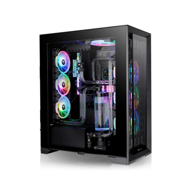 Компьютерный корпус, Thermaltake, CTE T500 TG ARGB, CA-1X8-00F1WN-01, Full Tower, Mini-ITX/M-ATX/ATX/E-ATX, USB 3.0*2/Type C*1, HD-Audio+Mic, Кулер 3*140 мм CT140 ARGB fan, Высота процессорного кулера до 195мм, Длина VGA до 385мм, 4*3,5"/6*2,5", Сталь/Пластик, Закаленное стекло, 615*275*516мм, Без Б/П, Черный