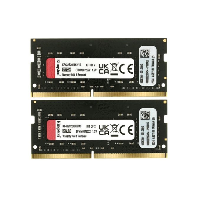 Комплект модулей памяти для ноутбука, Kingston, FURY Impact, KF432S20IBK2/16 (Kit 2x8GB), DDR4, 16GB, SO-DIMM