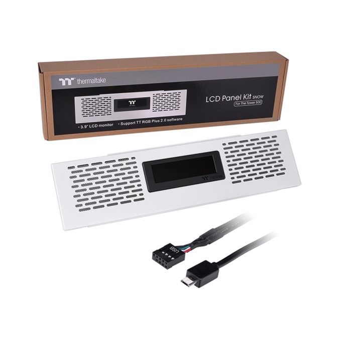 Панель LCD, Thermaltake, The Tower 500 Series Snow, AC-062-OO6NAN-A1, 3.9", 128 x 480 (RGB), Белый