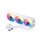 Кулер с водяным охлаждением, Jonsbo, TG-360, TG-360 White, Intel LGA1700/1200/115X, AMD AM4/AM5, 2*120мм ARGB вентилятора, 1800 об/мин, 66.19CFM, 35.4dB(A), 4pin PWM/ 3pin ARGB, 397*120*27мм, Белый