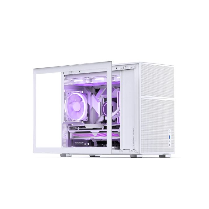Компьютерный корпус, Jonsbo, D31 MESH White, Mini-Tower, M-ATX/DTX/ITX, Type-C*1/USB3.0*1, Audio+Mic, Высота процессорного кулера до 168 мм, Длина VGA до 400 мм, 2*2.5"/1*3,5", Сталь, Пластик, Закаленное стекло, 205*347.5*440, Без Б/П, Белый