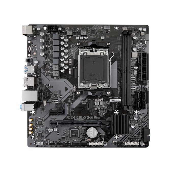 Материнская плата, Gigabyte, A620M H (4719331855512), AM5, A620, 2xDDR5 4400/4800/5200/6400(OC), 4xSATA3, 1xM.2 (PCIe 4.0 x4/x2), RAID, 1xHDMI, 1хDP, 1xPCI-Ex16, 1xPCI-Ex1, mATX