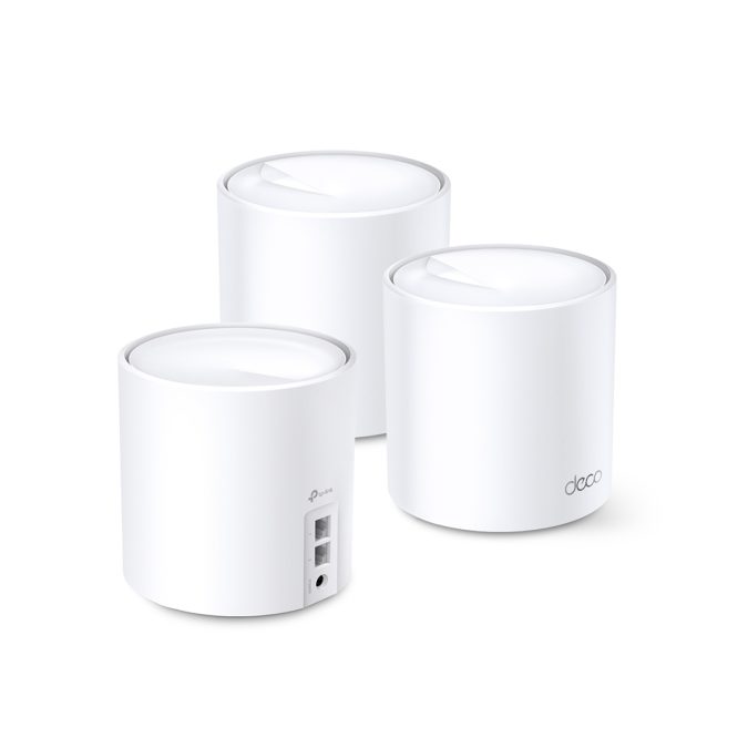 Беспроводная MESH-система Wi-Fi, TP-Link, Deco X60(3-pack), AX5400, Wi-Fi 6, 2,4 ГГц/5 ГГц, 802.11a/b/g/n/ac/ax,2 порта 10/100/1000M WAN/LAN 3 модуля в комплекте