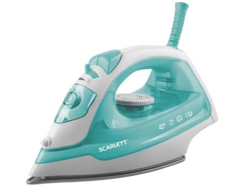 Утюг, Scarlett, SC-SI30P11, Мощность 2000 Вт, Паровой удар 120 г/мин, Антипригарное покрытие, Противокапельная система, Вертикальное отпаривание, Длина сетевого шнура 160 см, Мятный