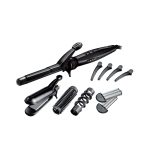 Мультистайлер, Remington, S8670, 25W, Диаметр щипцов 19мм, Диапазон температуры нагрева 110-190 °С, Насадки 5 шт, Длина шнура 180 см, Черный