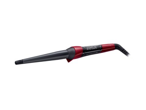 Плойка конусная, Remington, CI96W1, Диапазон температуры нагрева 120-220 °С, Керамика, Длина шнура - 300 см, Черный-Красный