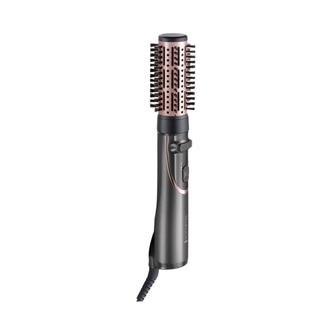 Фен-щетка, Remington, AS8606, Механическое управление, Мощность 800W, Материал покрытия керамика и турмалин, Защита от перегрева, Ионизация,Холодный обдув, Серый