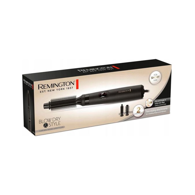 Фен-щетка, Remington, AS7100, Мощность 400W, Диаметр щётки 25мм, Материал покрытия керамика и пластик, Черный