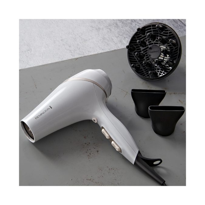 Фен, Remington, AC8901, Мощность 2300W, 2 скоростных режима, 3 температурных режима, AC мотор, Длина шнура электропитания 180см, Белый