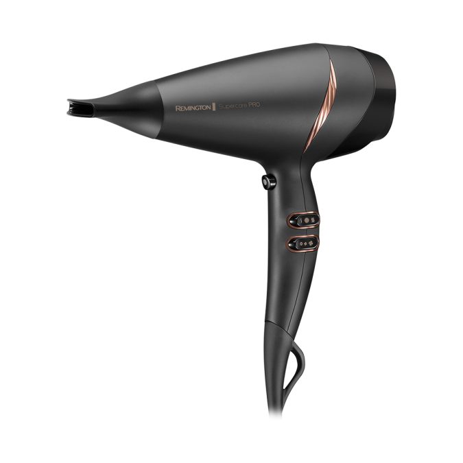 Фен, Remington, AC7200, Мощность 2200W, 2 скоростных режима, 3 температурных режима, AC мотор, Длина шнура электропитания 300см, Черный