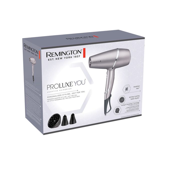 Фен, Remington, AC9800, Мощность 2400W, 3 скоростных режима, 3 температурных режима, AC мотор, Длина шнура электропитания 300см, Серый