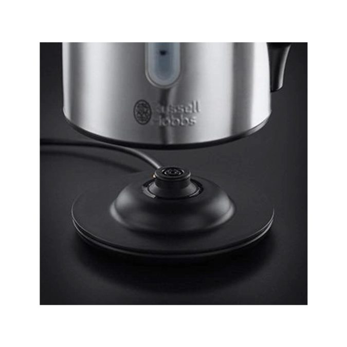 Чайник электрический, Russell Hobbs, 21040-70, Объем 1.7л, Нержавеющая сталь, Пластик, Установка температуры нагрева 60-100°C, Защита от перегрева, Выключение при снятии с базы, Мощность 2400W, Серебристый