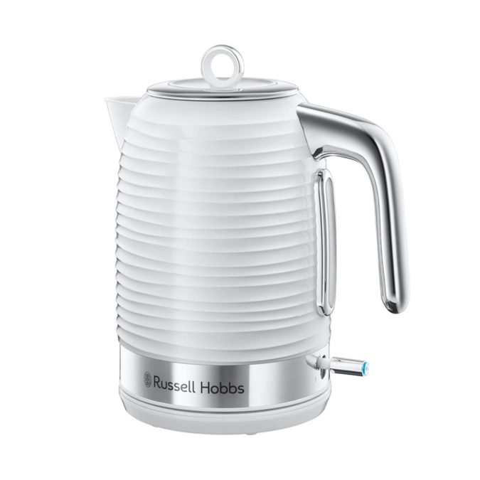 Чайник электрический, Russell Hobbs, 24360-70, Объем 1.7л, Пластик, Защита от перегрева, Выключение при снятии с базы, Мощность 2400W, Белый