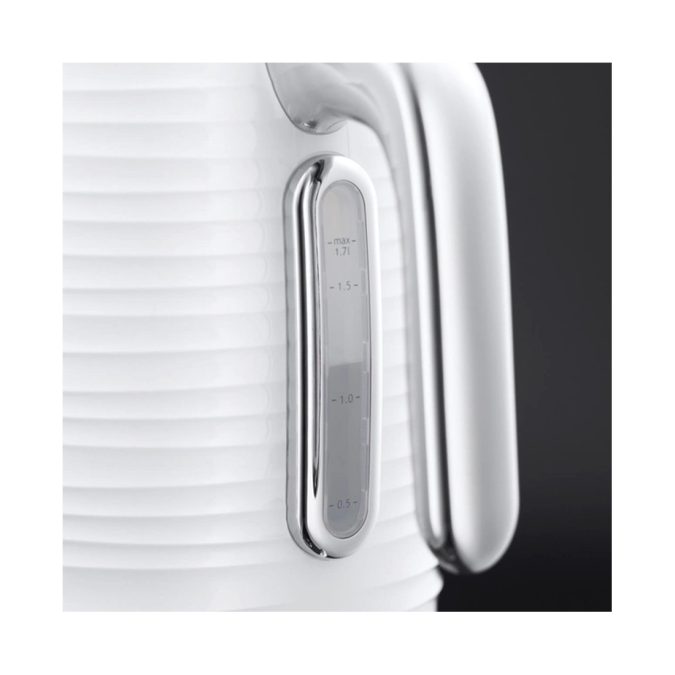 Чайник электрический, Russell Hobbs, 24360-70, Объем 1.7л, Пластик, Защита от перегрева, Выключение при снятии с базы, Мощность 2400W, Белый