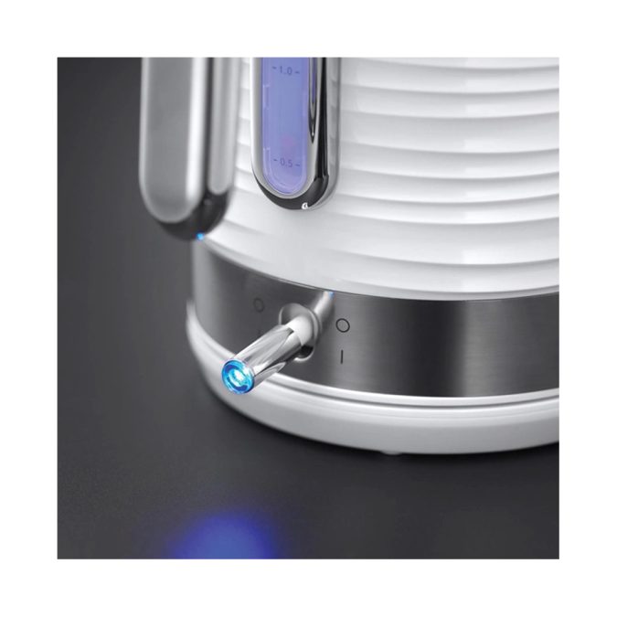 Чайник электрический, Russell Hobbs, 24360-70, Объем 1.7л, Пластик, Защита от перегрева, Выключение при снятии с базы, Мощность 2400W, Белый