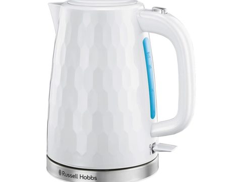Чайник электрический, Russell Hobbs, 26050-70, Объем 1.7л, Пластик, Защита от перегрева, Выключение при снятии с базы, Мощность 2400W, Белый