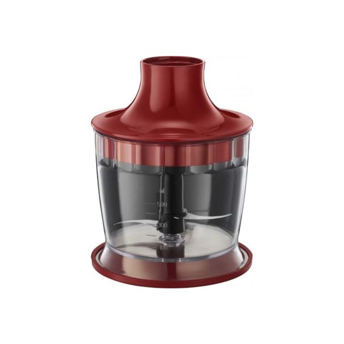 Погружной блендер, Russell Hobbs, 24700-56, Погружной, Мощность 500W, 2 скорости, Пластик, 12000 об/мин, Венчик для взбивания, Мини-измельчитель, Красный