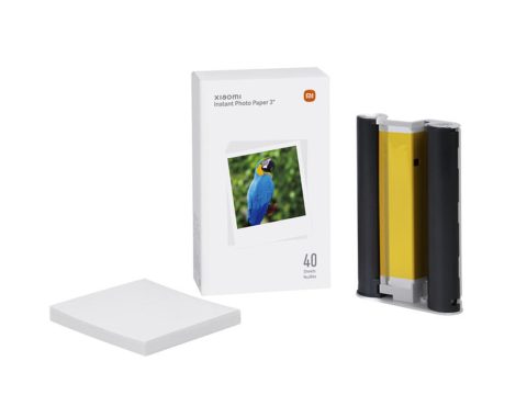 Фотобумага, Xiaomi, Instant Photo Paper 3" (40 Sheets), BHR6756GL/SD30, Для фотопринтера Xiaomi Instant Photoprinter 1S, Размер 3", 40 листов, Картридж в комплекте, Глянцева