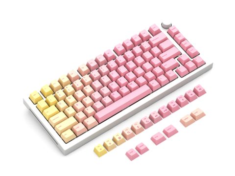 Набор кнопок на клавиатуру, Glorious, GPBT Keycaps Grapefruit, GLO-KC-GPBT-PG, 143 кнопки, PBT пластикластик, Розовый