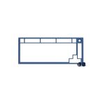 Запчасть к клавиатуре верхняя панель, Glorious, GMMK Pro Top Frame, GLO-ACC-P75-TF-NB, алюминий, синий