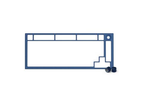 Запчасть к клавиатуре верхняя панель, Glorious, GMMK Pro Top Frame, GLO-ACC-P75-TF-NB, алюминий, синий