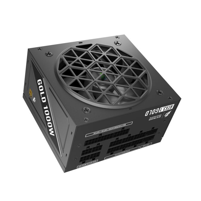 Блок питания, 1STPLAYER, NGDP HA-1000BA4, 1000W, ATX 3.1, APFC, GOLD, 20+4pin, 2*4+4pin, 2*Sata, 3*PCI-E 6+2pin, 2*(16pin)12VHPWR, Modular, Вентилятор 12см, 140x150x86 мм, Чёрный