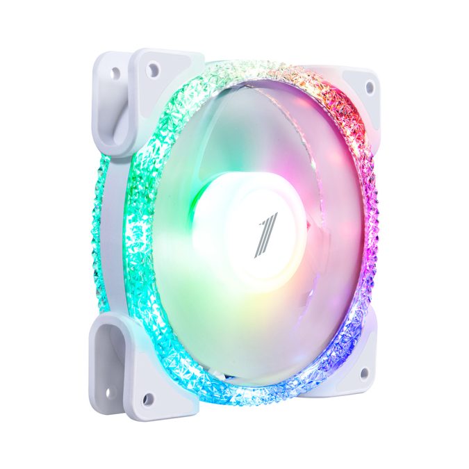 Комплект кулеров для кейса, 1STPLAYER, FIREMOON M1-D-W COMBO, 3х120мм RGB, 27.8 dB(A), RGB , 1200 об/мин, 48.3 CFM, 6-pin, 120*120*25 мм, Белый