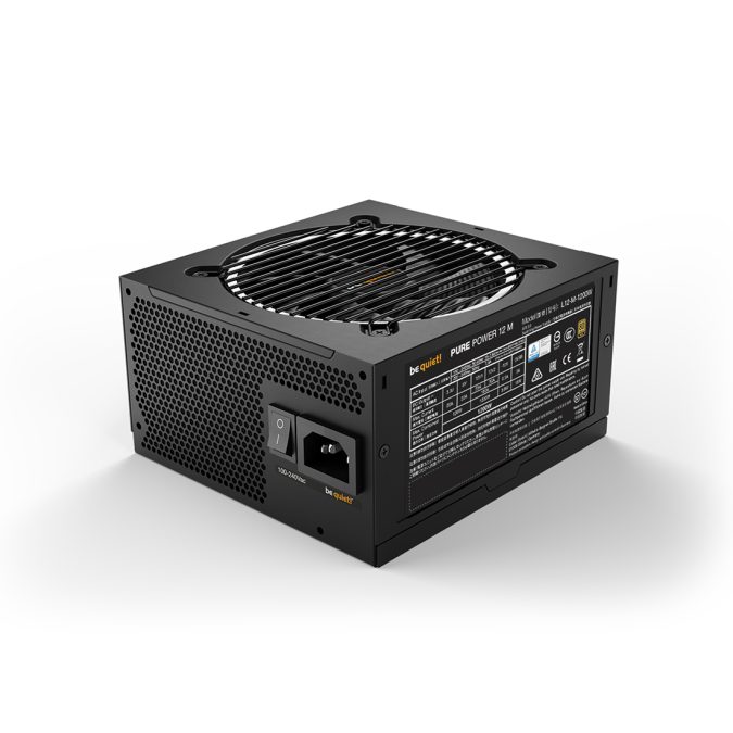 Блок питания, Bequiet!, PURE POWER 12 M 1200W, BN346, 1200W, ATX 3.0, Gold, 20+4 pin, 4+4pin, 8pin, 6*Sata, 2*Molex, 4*PCI-E 6+2-pin, 12VHPWR, Modular, Вентилятор 12см, 160х150х86мм, Чёрный