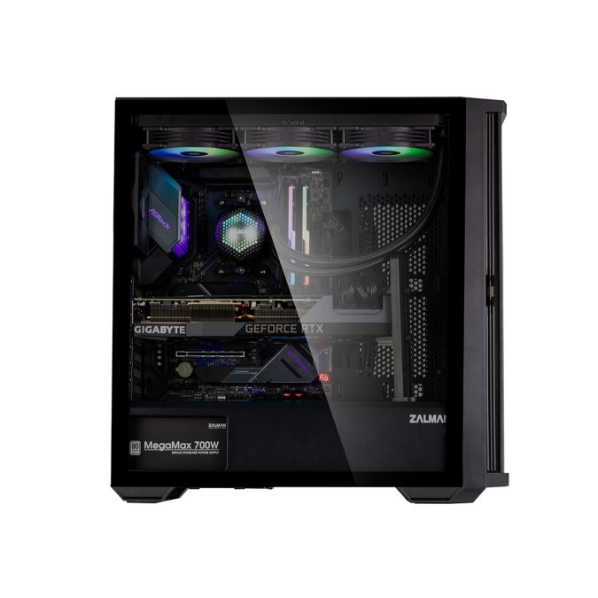 Компьютерный корпус, Zalman, Z10 , Mid Tower, ATX / mATX / Mini-ITX, 2*USB 3.0, 1*USB Type-C, HD Audio/Mic, Кулер 3*14см/ 1*12см Black, Высота процессорного кулера 173мм, Длина VGA до 395 мм, Количество отсеков 2*3.5"/2*2.5", 481*220*488 мм, Без Б/П, Черный