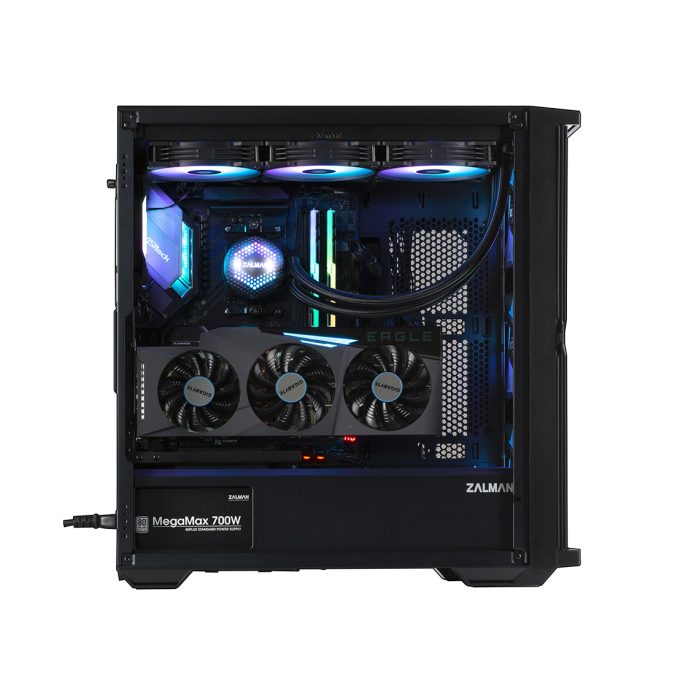 Компьютерный корпус, Zalman, Z10 PLUS, Mid Tower, ATX / mATX / Mini-ITX, 2*USB 3.0, 1*USB Type-C, HD Audio/Mic, Кулер 4*14см ARGB, Высота процессорного кулера 173мм, Длина VGA до 395 мм, Количество отсеков 2*3.5"/2*2.5" , 481*220*488 мм, Без Б/П, Черный