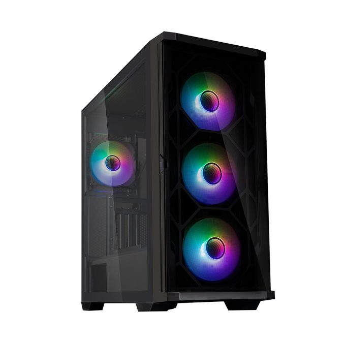 Компьютерный корпус, Zalman, Z10 DUO, Mid Tower, E-ATX / ATX / mATX / Mini-ITX, 2*USB 3.0, 1*USB Type-C, HD Audio/Mic, Кулер 4*12см ARGB, Высота процессорного куллера до 173 мм, Длина VGA до 395 мм, Количество отсеков 2*3.5"/2*2.5", 220*481*488 мм, Без Б/П, Черный